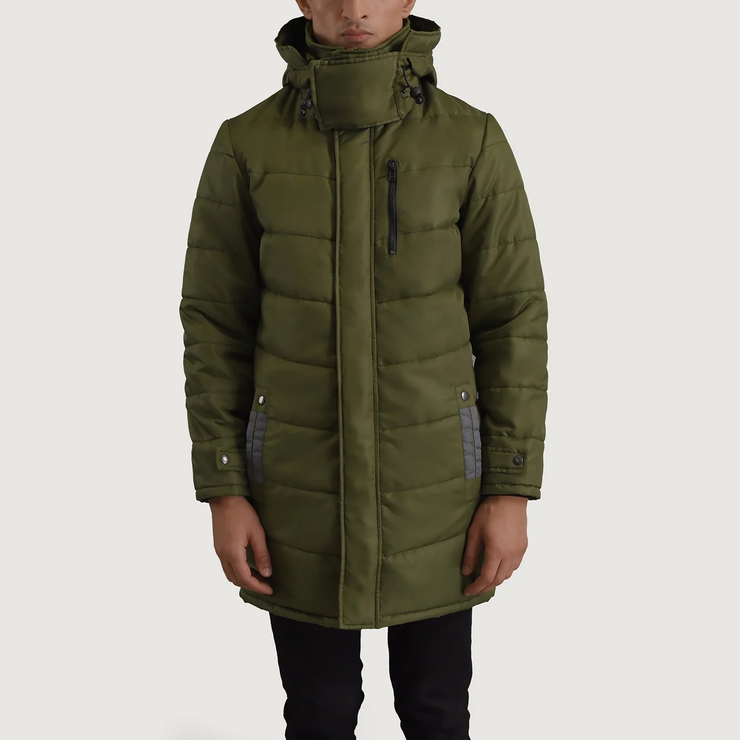 Moore Green Hooded Parka - Image 4