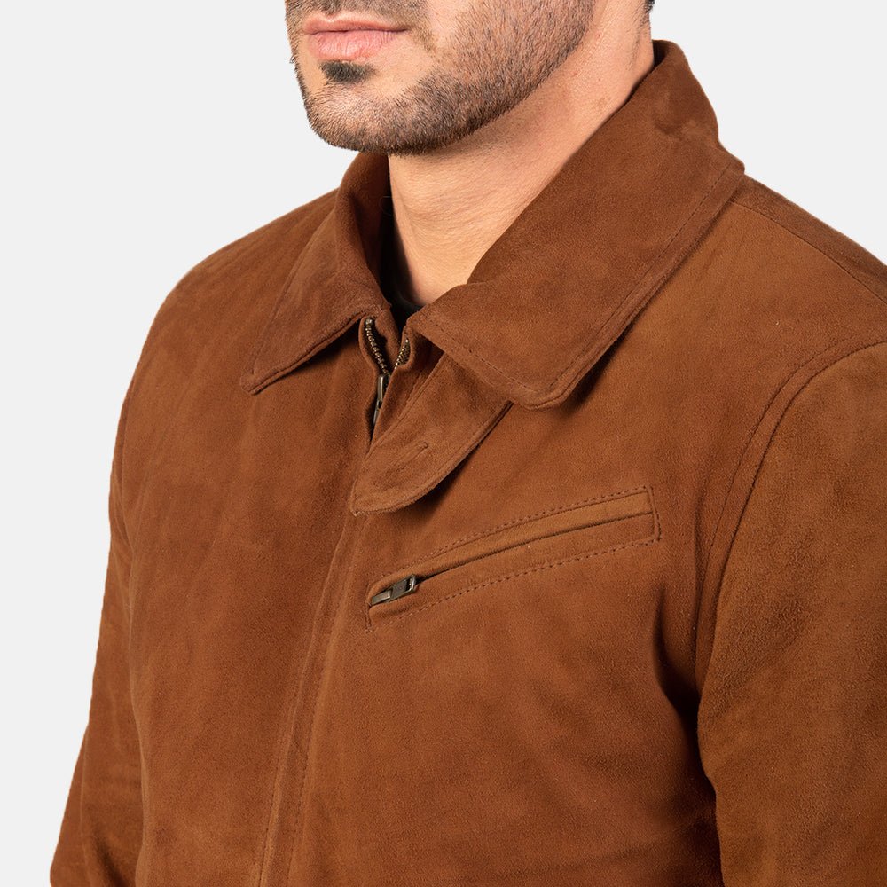 Tomchi Tan Suede Leather Jacket - Image 5