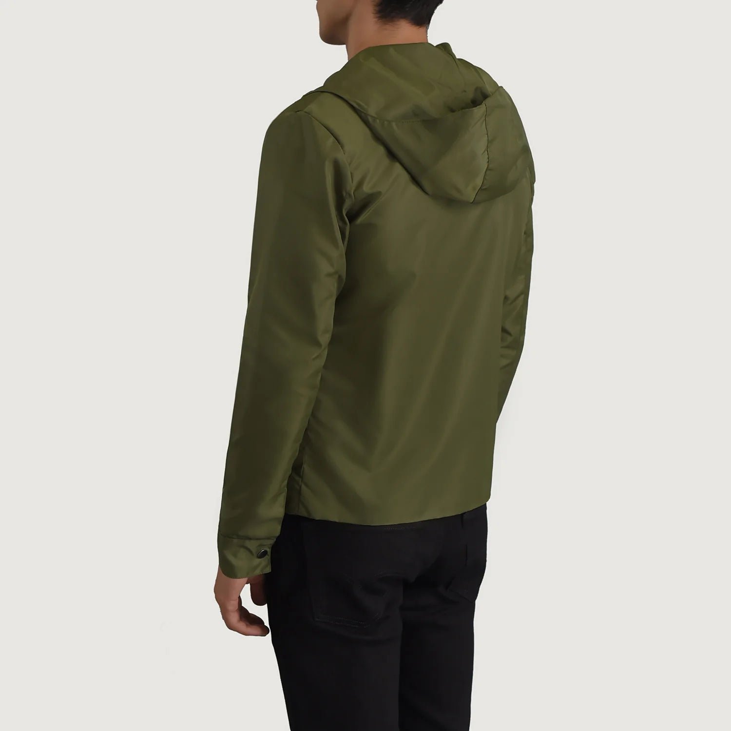 Wesley Green Hooded Windbreaker Jacket - Image 5