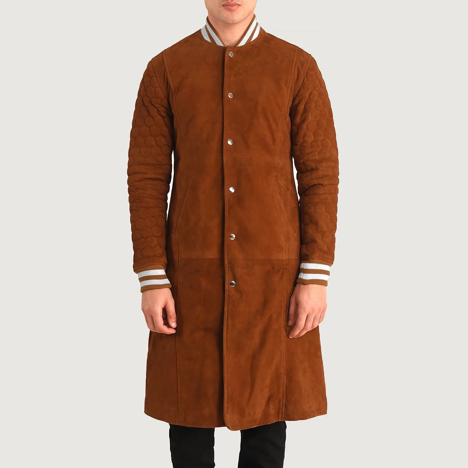 Wilde Brown Suede Varsity Coat - Image 4