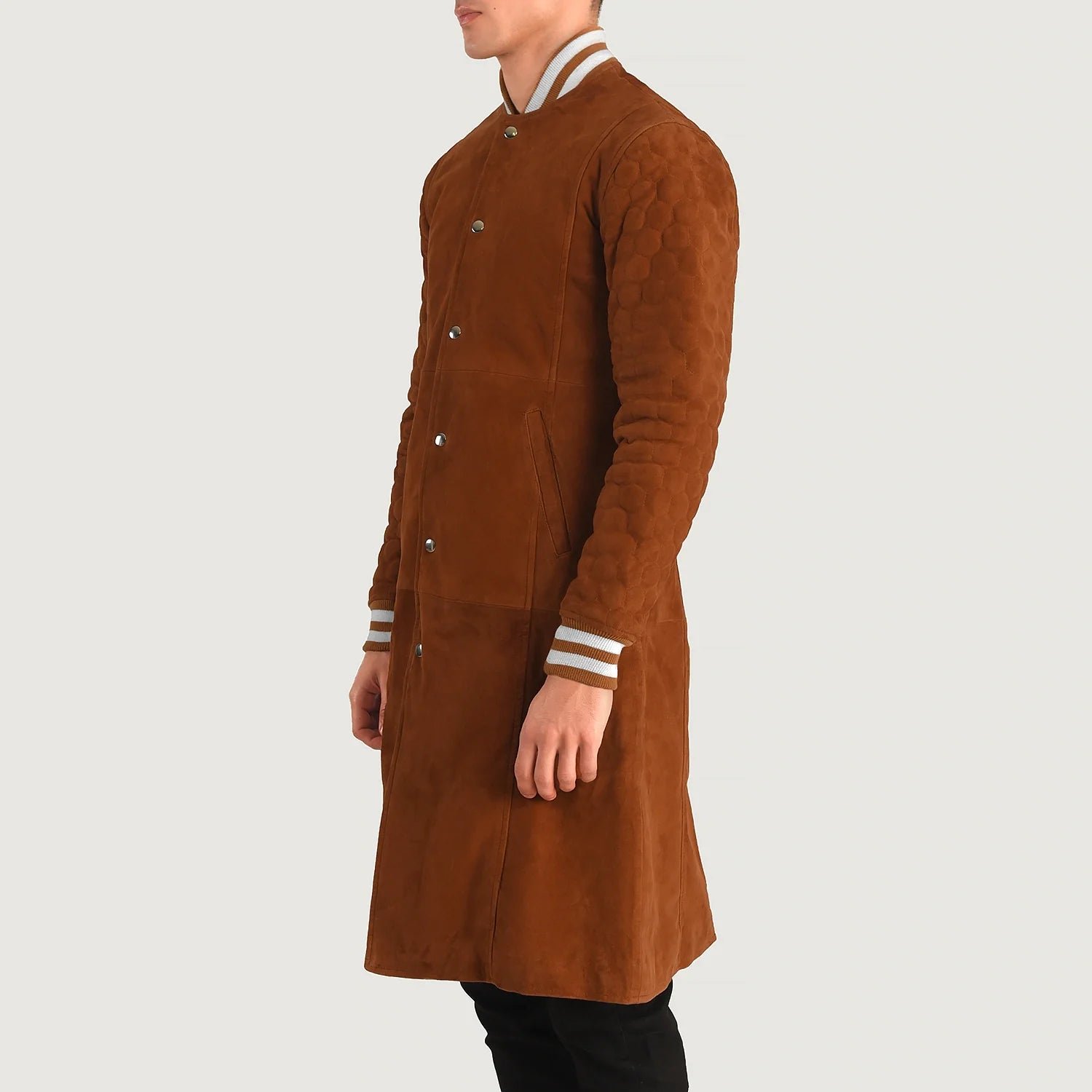 Wilde Brown Suede Varsity Coat - Image 2