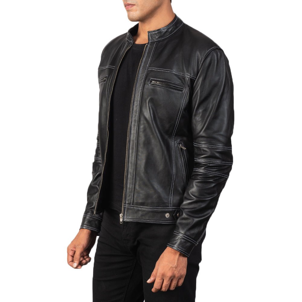 Youngster Black Leather Biker Jacket - Image 2