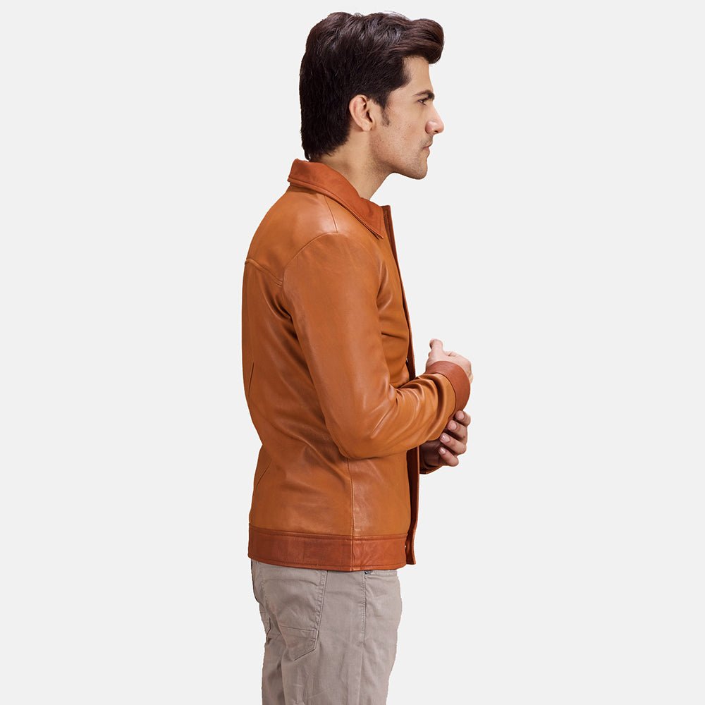 Hubert Tan Brown Leather Jacket - Image 3