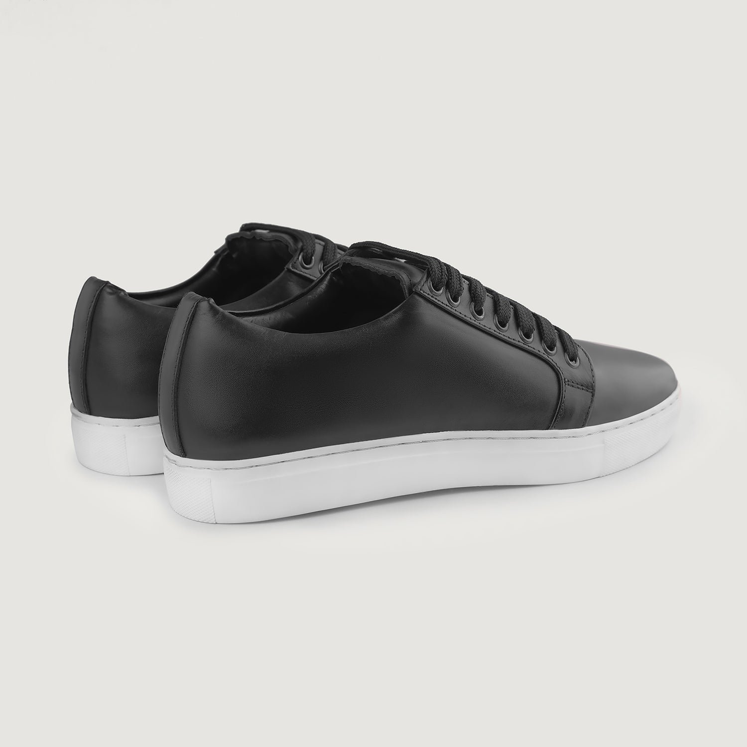Murphy Low Top Black Leather Sneakers - Image 10
