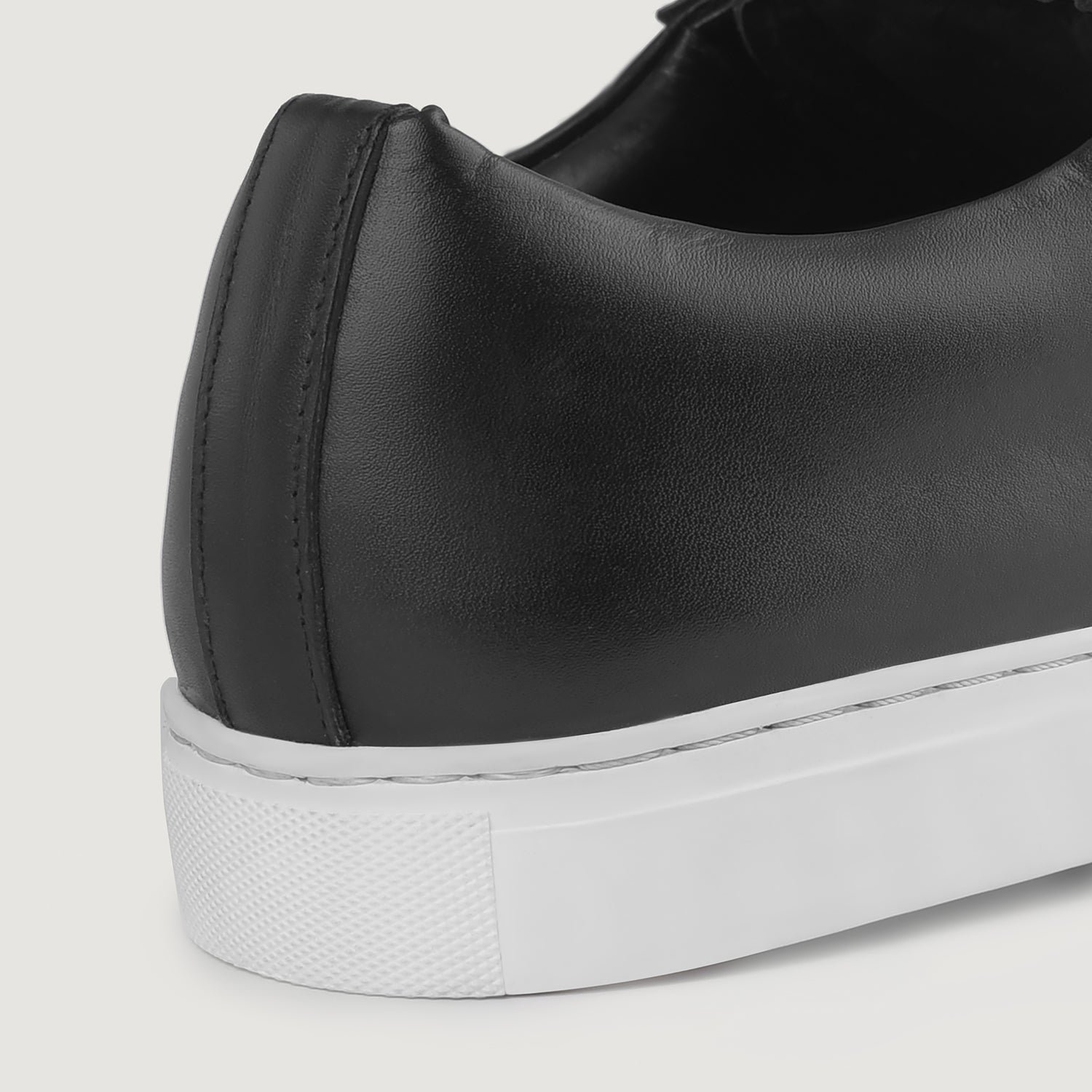 Murphy Low Top Black Leather Sneakers - Image 9