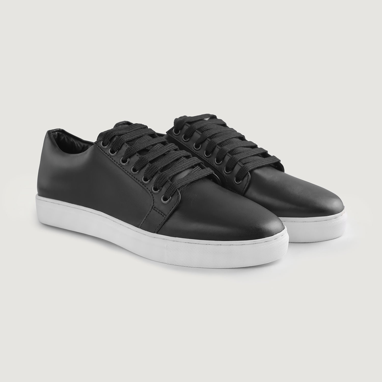 Murphy Low Top Black Leather Sneakers - Image 5