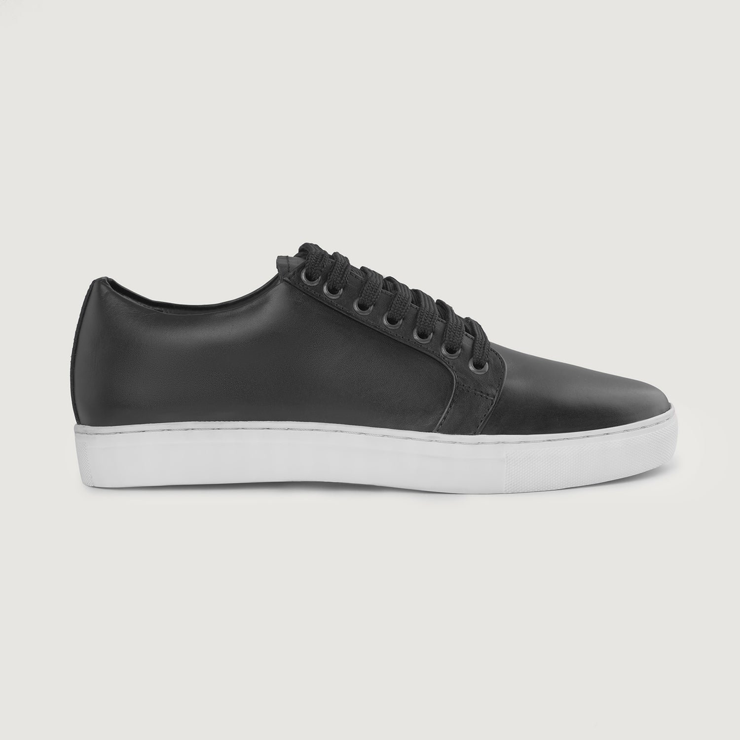 Murphy Low Top Black Leather Sneakers - Image 6