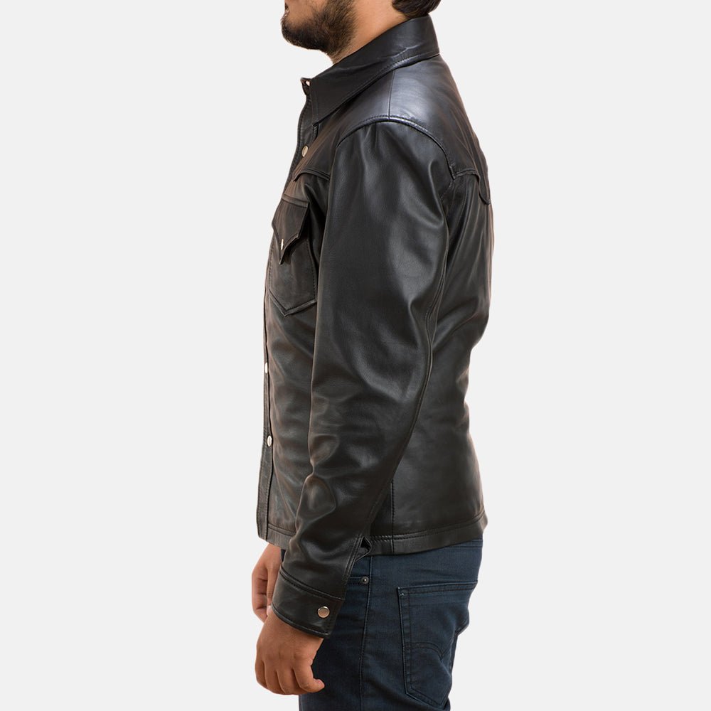 Ranchson Black Leather Shirt - Image 4