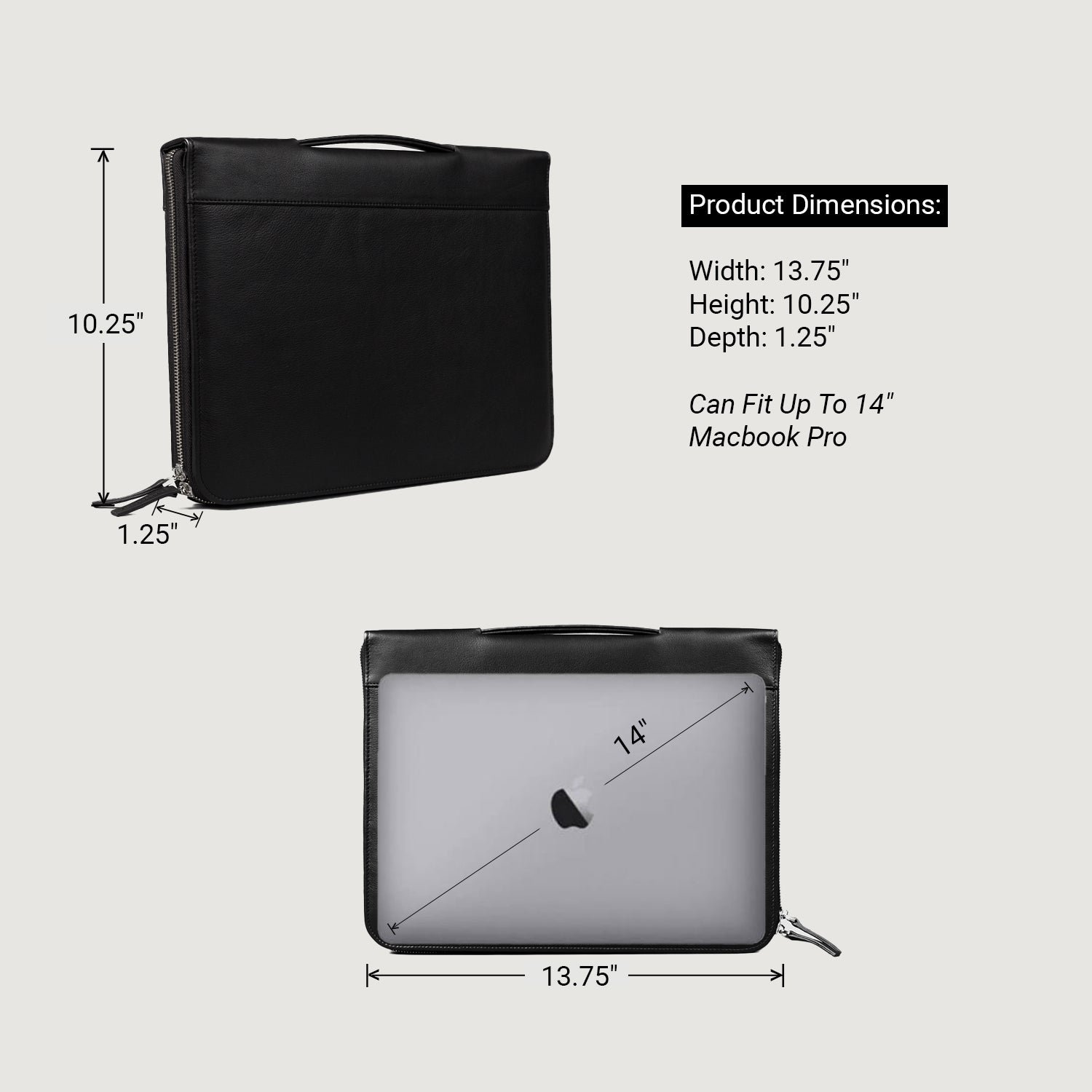 The Eclectic Black Leather Folio Organizer - Image 3