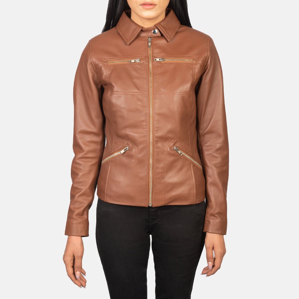 Tomachi Brown Leather Jacket - Image 4