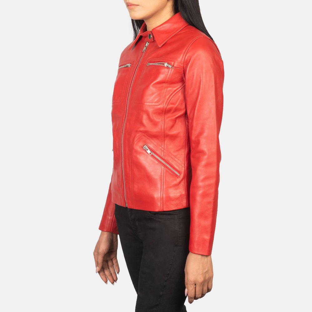Tomachi Red Leather Jacket - Image 2