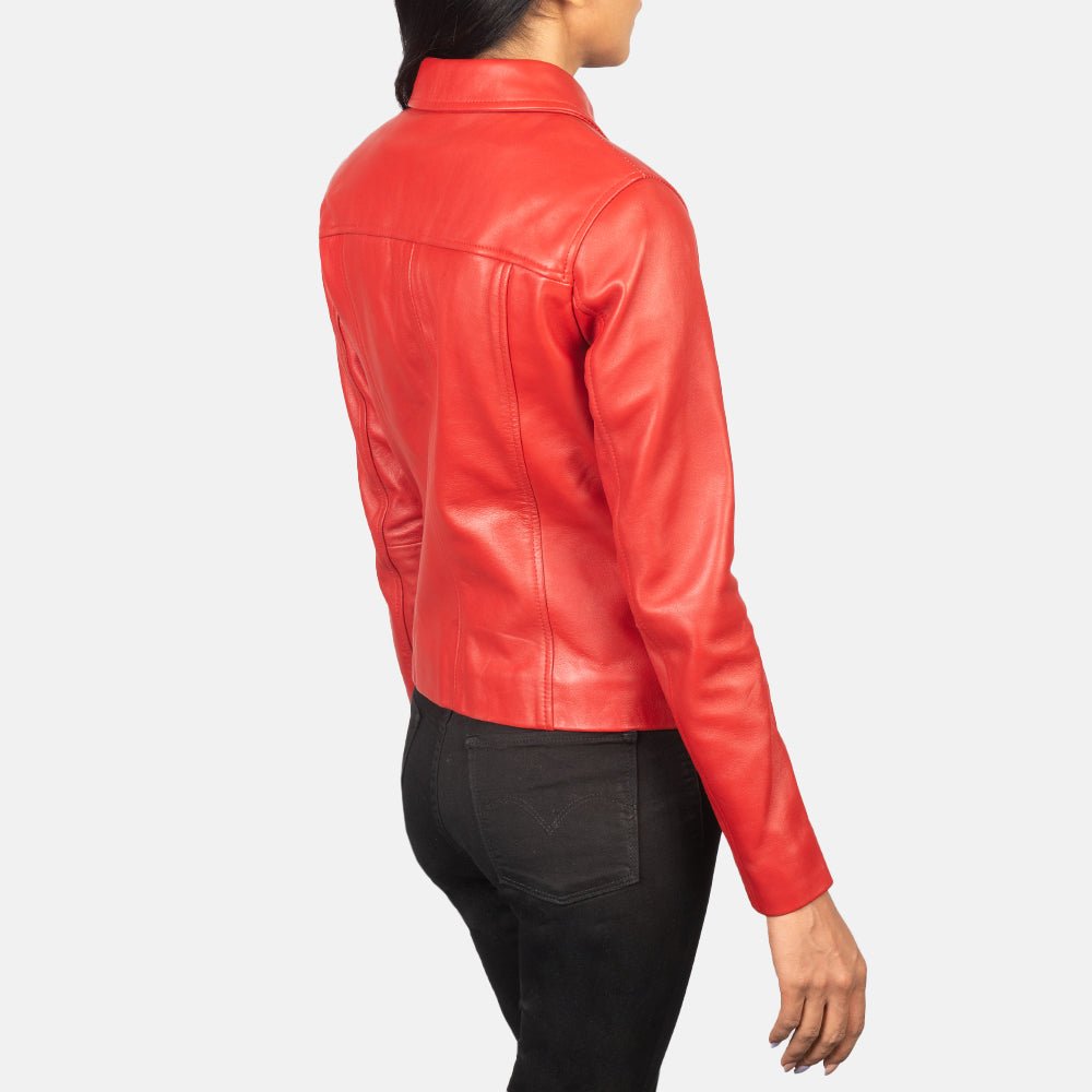 Tomachi Red Leather Jacket - Image 5