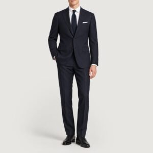 Grant Navy Blue Pinstripe Classic Single Breasted Suit