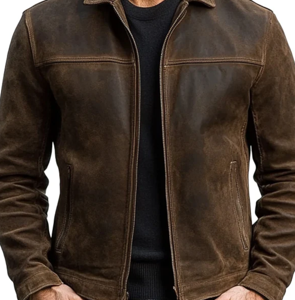 Custom Orlando Terrell Oil Pull Up Leather Jacket